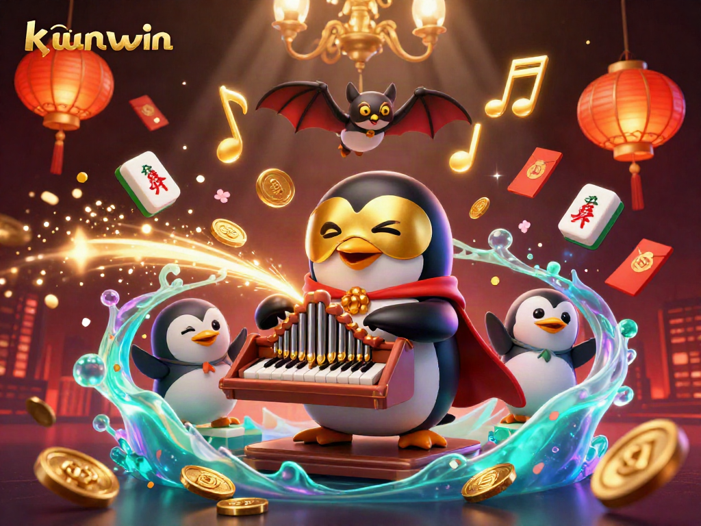 Immerse in kunwin's thrilling casino world with penguin organist and festive decorations.