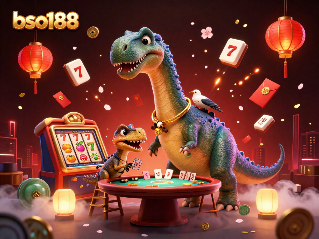 Experience thrilling gameplay at bso188 with a lively casino scene showcasing interactive characters and engaging slot games.