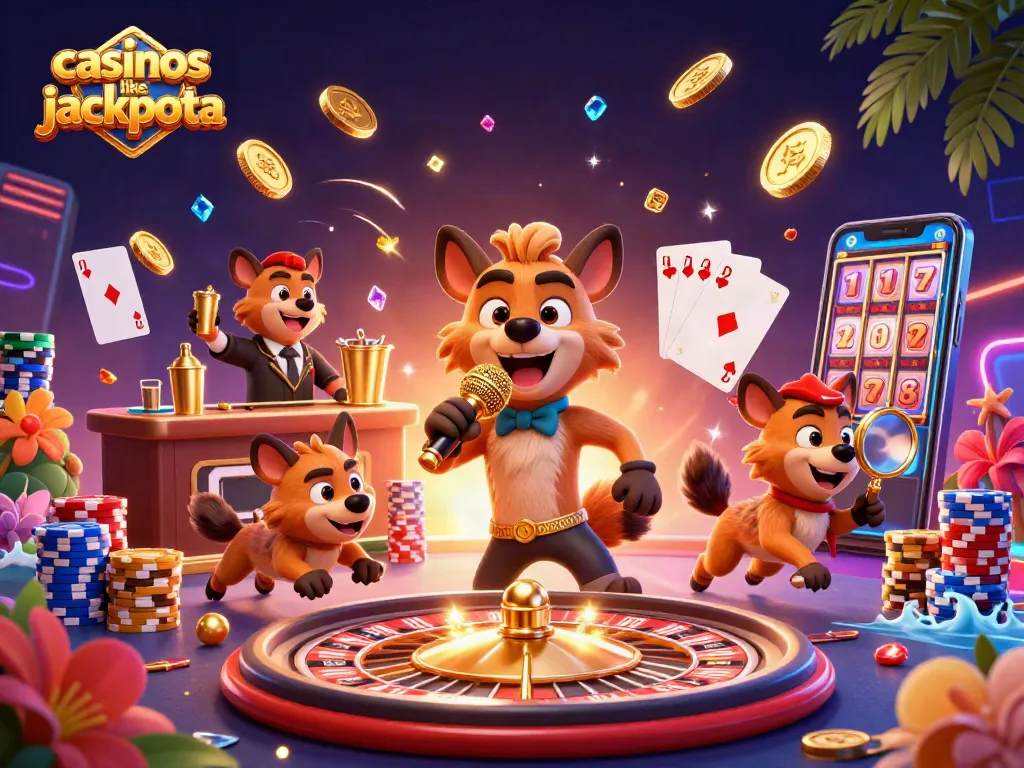 Experience fun and excitement in casinos like jackpota with vibrant casino games and characters.