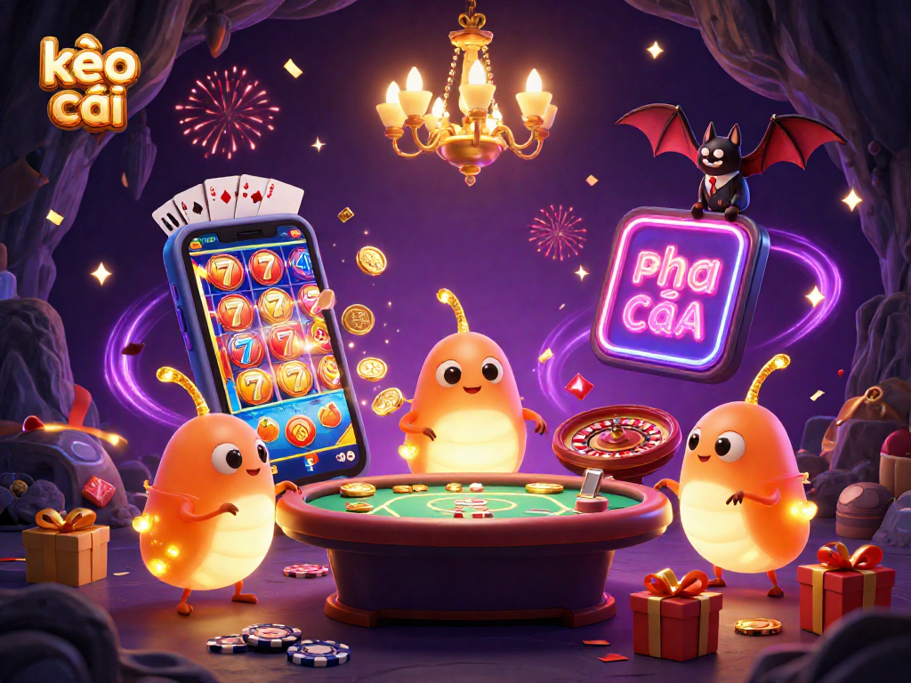 Experience kèo nhà cái magic with glowworms in a vibrant cave casino adventure.