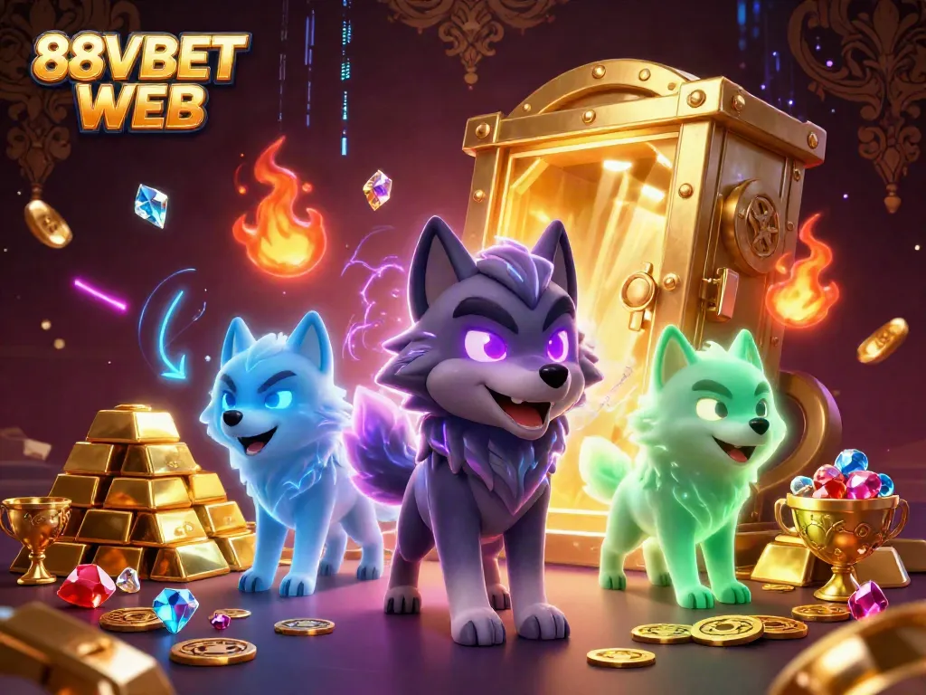 Experience thrilling excitement at 88VBET WEB with instances of treasure and action in this dynamic casino scene.