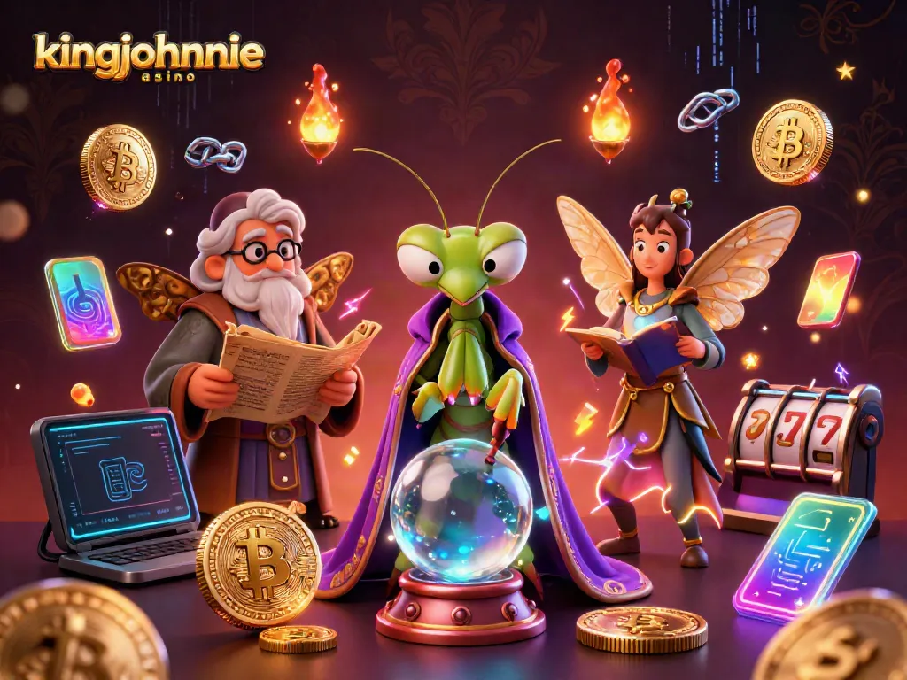 Experience the excitement of kingjohnnie casino with captivating 3D characters and crypto elements.