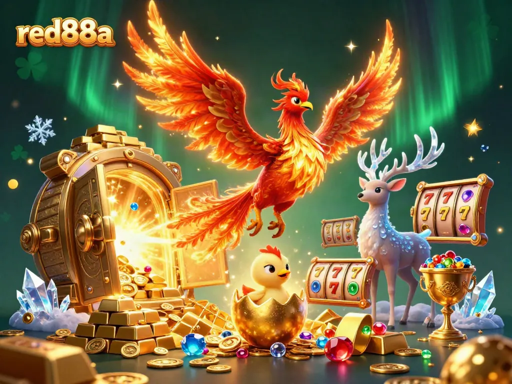 Experience the thrill of winning with red88a's dazzling casino treasures and mythical creatures.
