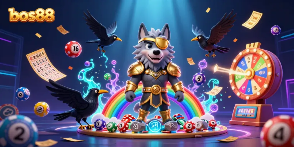 Engage in thrilling lottery games with bos88, featuring vibrant elements and dynamic action.