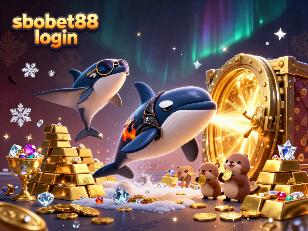 Bet on your favorite games with sbobet88 login showcasing a vibrant illustration of sea creatures celebrating with treasure