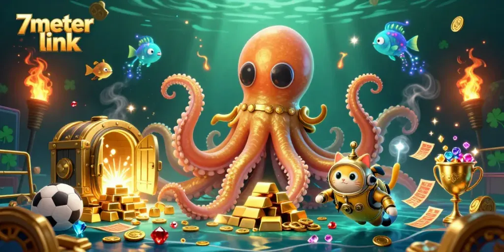 Engage with 7meter link for exciting sports betting decorated with treasures and mythical elements.