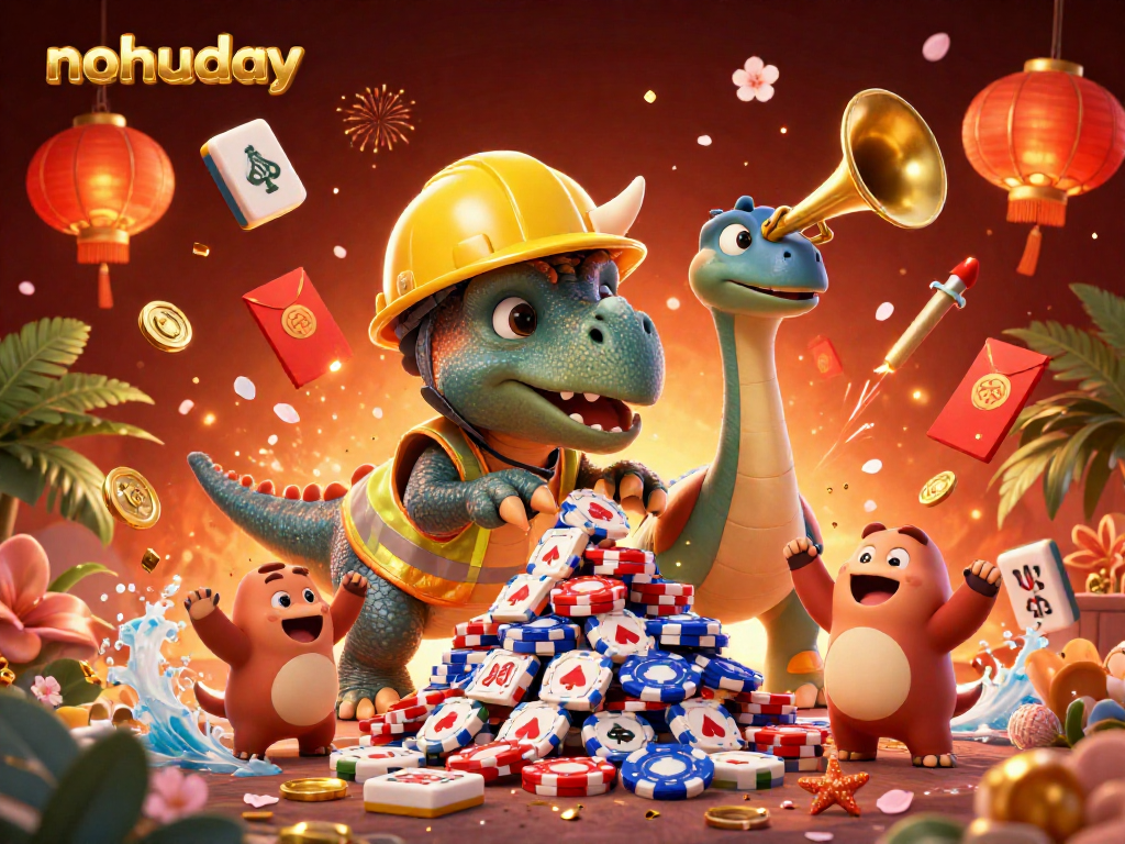 Nohuday highlights a lively casino scene with dynamic characters, symbolizing excitement in online gaming.