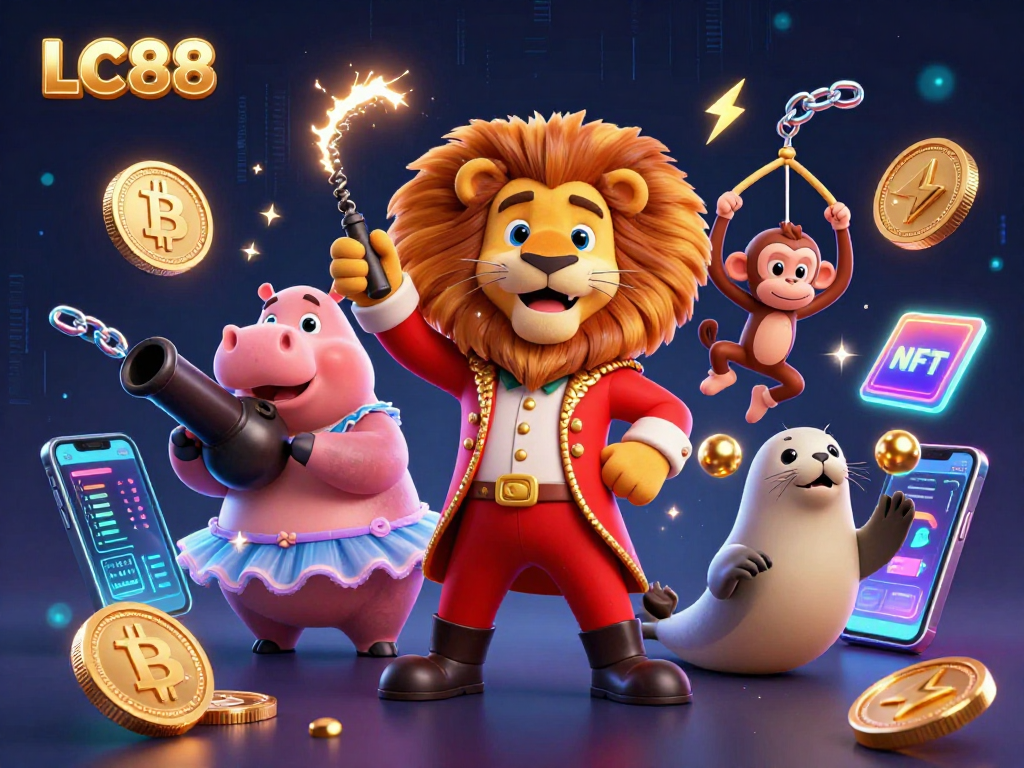 Experience thrilling games at LC88 with vibrant 3D casino characters and staking excitement.