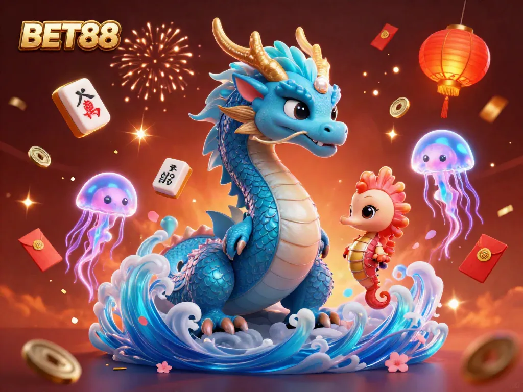 Cá cược thú vị tại BET88 với rồng nước và bảo vệ cá ngựa trong không gian lộng lẫy