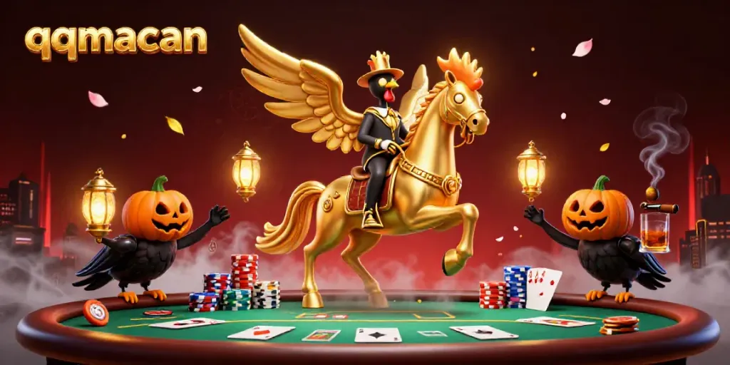 Experience thrilling moments in QQMacan's dynamic casino atmosphere with vibrant characters.